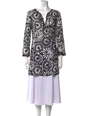 Tory Burch Printed V-Neck Tunic