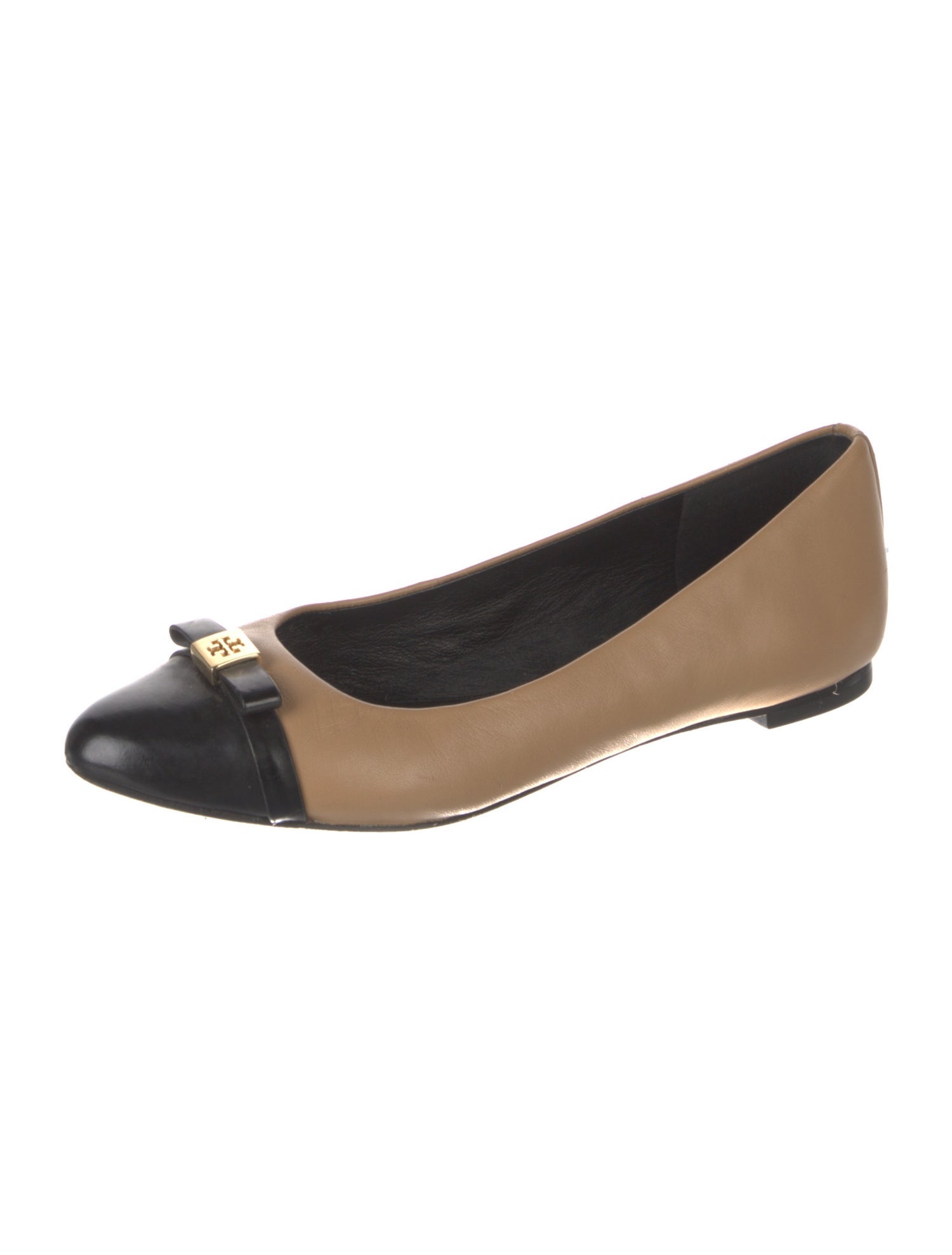 Tory Burch Leather Colorblock Pattern Ballet Flats