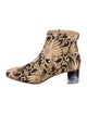 Tory Burch Printed Embroidered Accent Boots