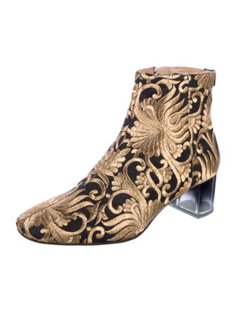 Tory Burch Printed Embroidered Accent Boots