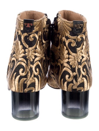 Tory Burch Printed Embroidered Accent Boots