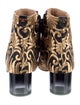 Tory Burch Printed Embroidered Accent Boots