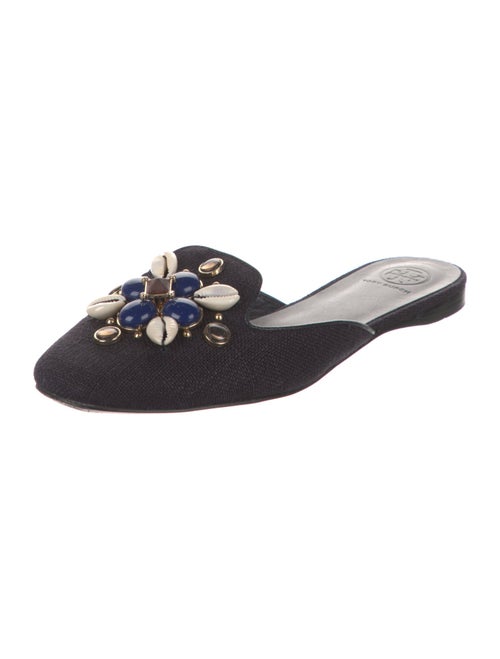 Tory Burch Canvas Studded Accents Mules