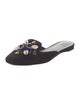 Tory Burch Canvas Studded Accents Mules