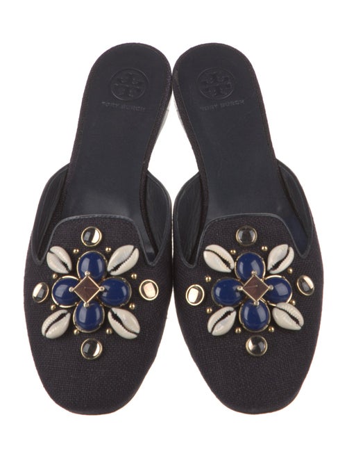 Tory Burch Canvas Studded Accents Mules