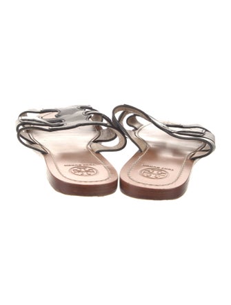 Tory Burch Leather Cutout Accent Slides