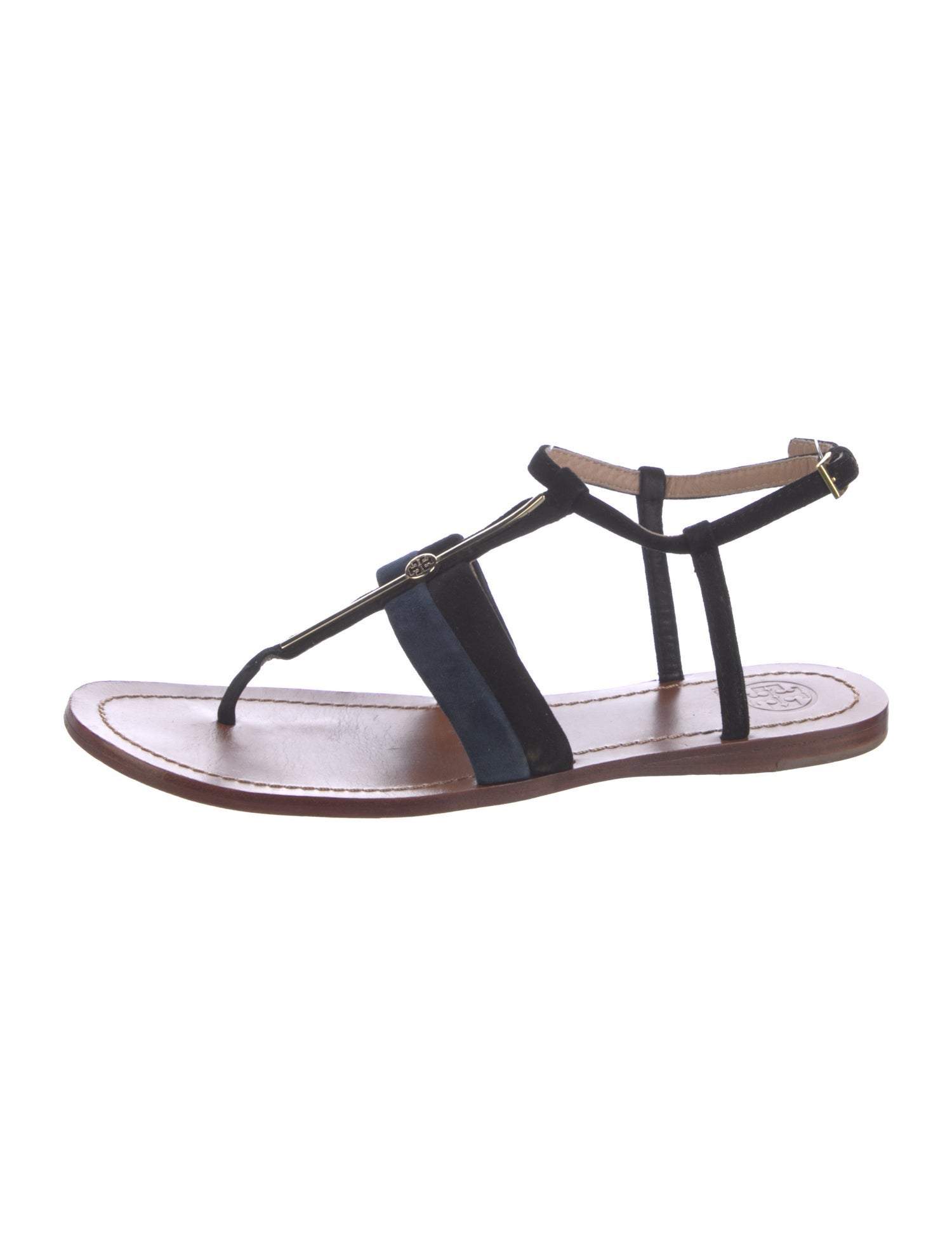 Tory Burch Suede T-Strap Sandals