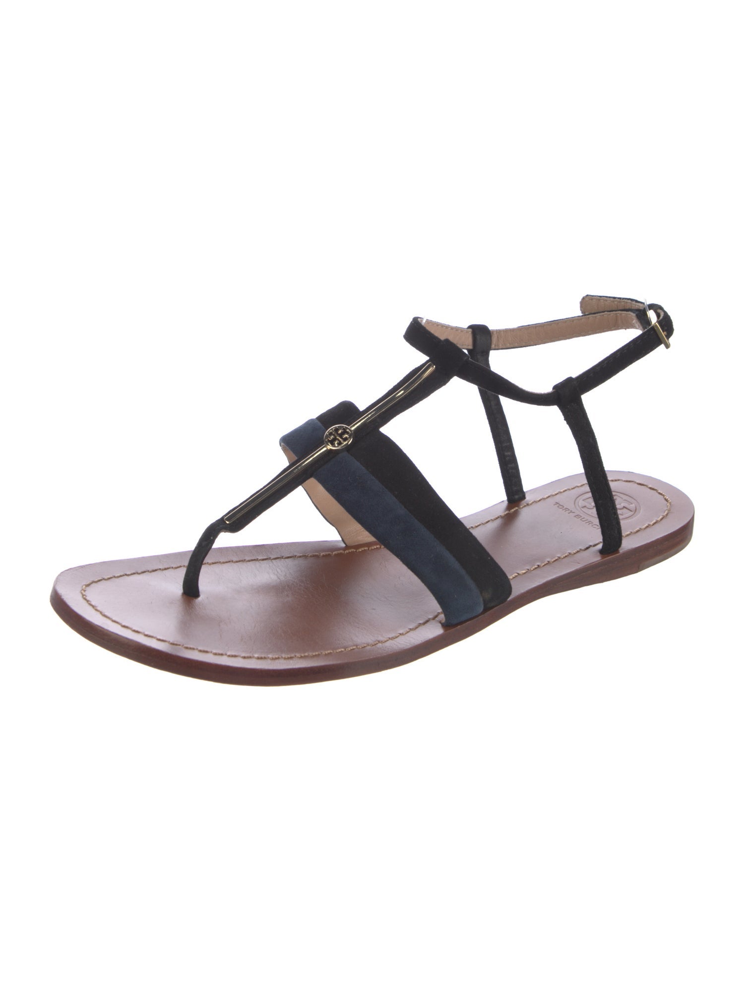 Tory Burch Suede T-Strap Sandals