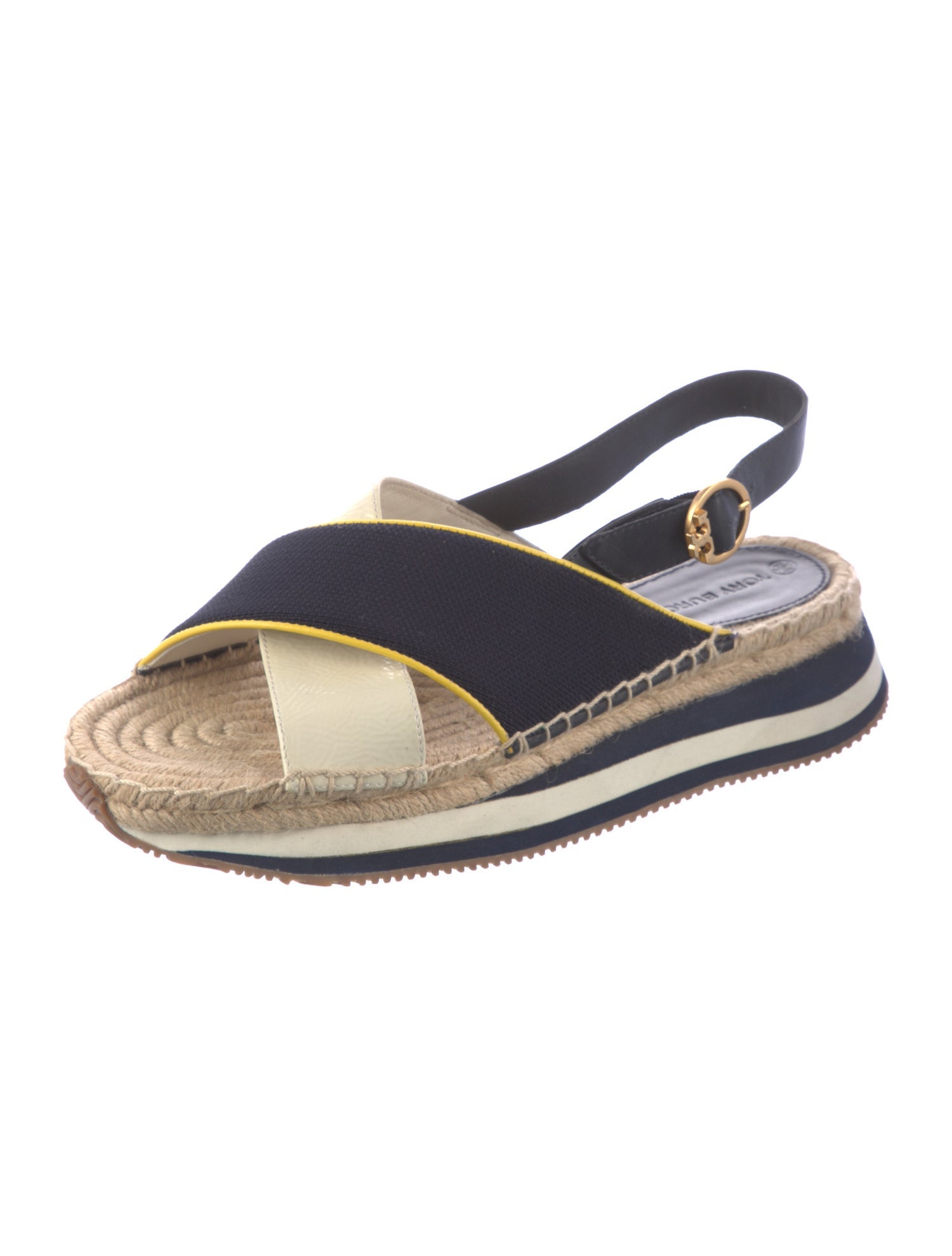 Tory Burch Colorblock Pattern Slingback Sandals