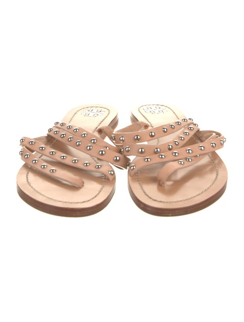 Tory Burch Signature Logo Leather Slides