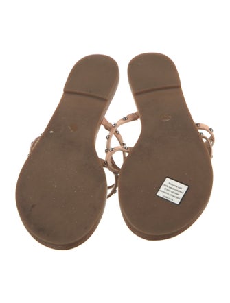 Tory Burch Signature Logo Leather Slides