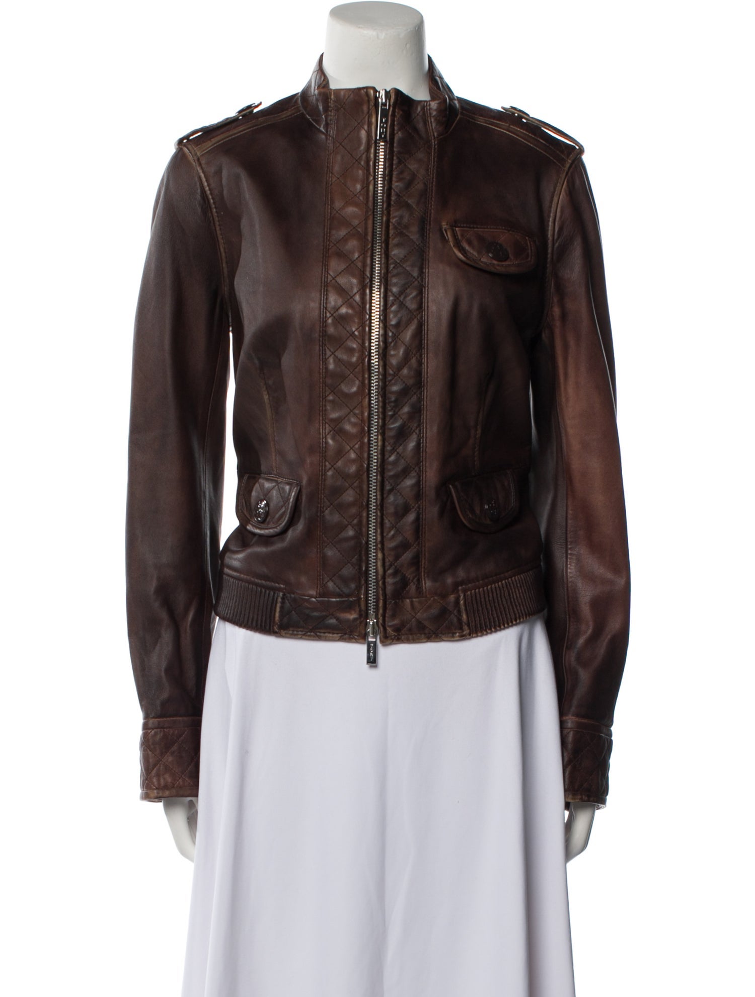 Tory Burch Leather Utility Jacket