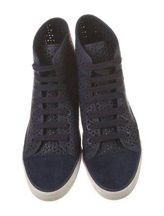 Tory Burch Leather Lasercut Accents Sneakers