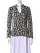 Tory Burch Printed V-Neck Blouse