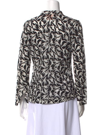 Tory Burch Printed V-Neck Blouse