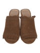 Tory Burch Suede Fringe Trim Accent Slides