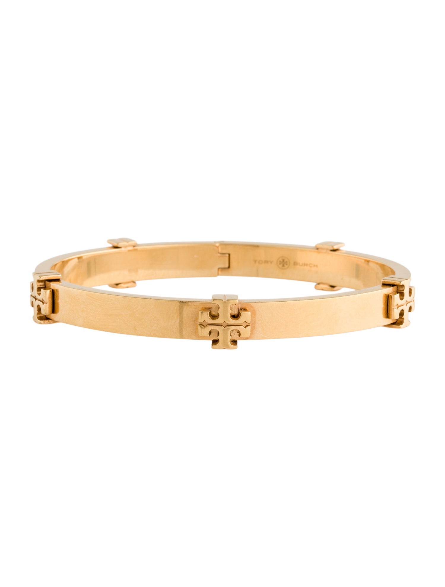Tory Burch Logo Hinged Bangle Bracelet