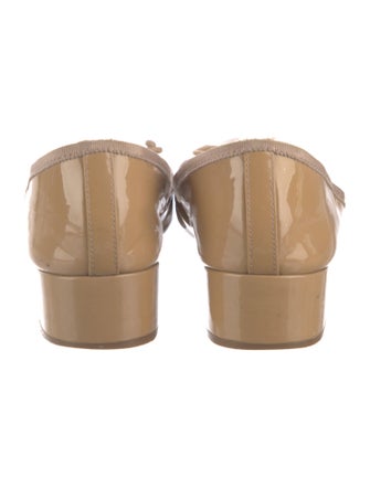 Tory Burch Patent Leather Bow Accents Ballet Flats