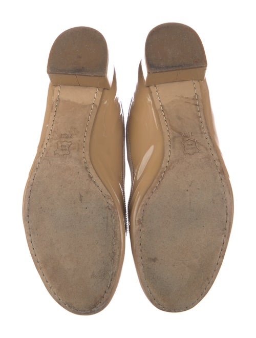 Tory Burch Patent Leather Bow Accents Ballet Flats