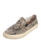 Tory Burch Embossed Leather Animal Print Espadrilles