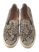 Tory Burch Embossed Leather Animal Print Espadrilles