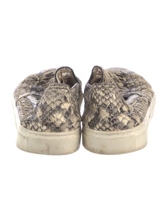 Tory Burch Embossed Leather Animal Print Espadrilles