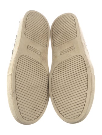 Tory Burch Embossed Leather Animal Print Espadrilles