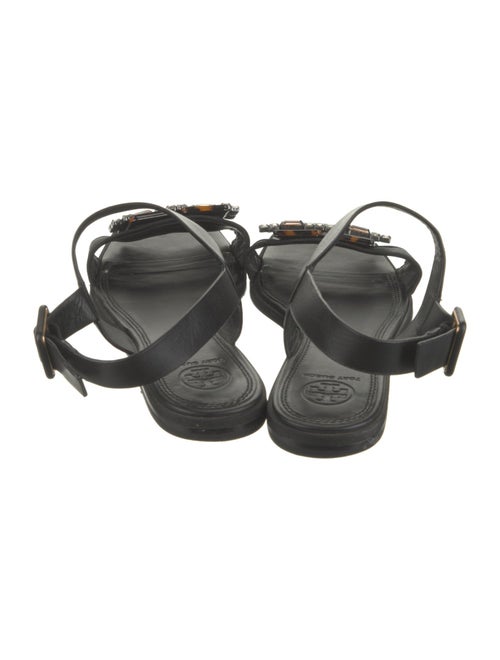 Tory Burch Leather Crystal Embellishments Slingback Flats