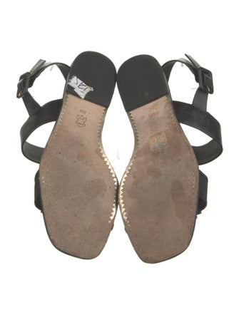 Tory Burch Leather Crystal Embellishments Slingback Flats