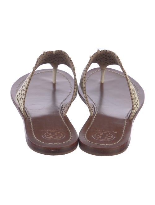 Tory Burch Leather Cutout Accent Slides