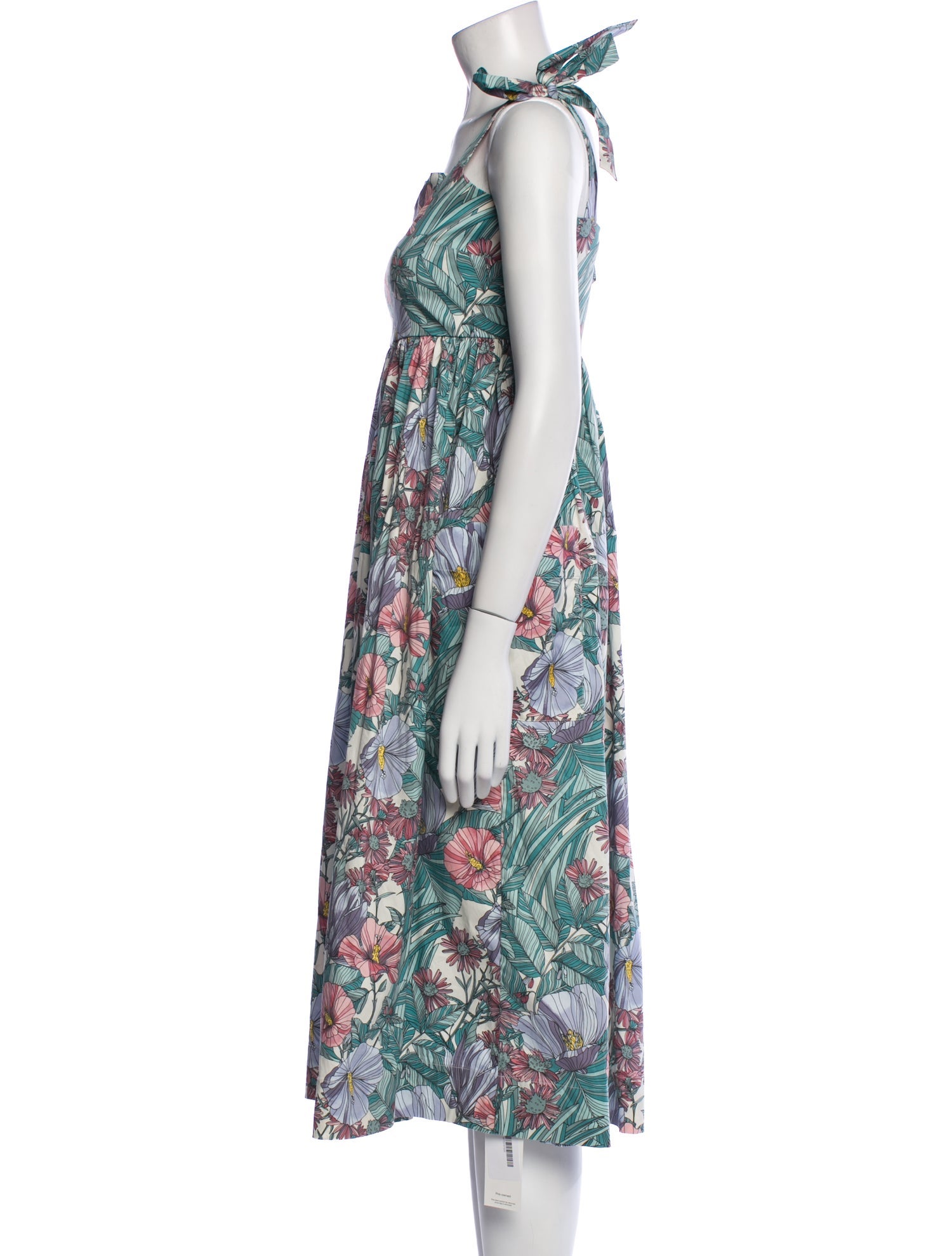Tory Burch Floral Print Midi Length Dress