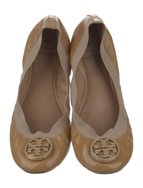 Tory Burch Patent Leather Studded Accents Ballet Flats