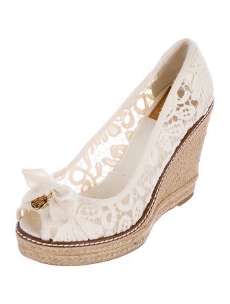 Tory Burch Jackie Peep Toe Wedges