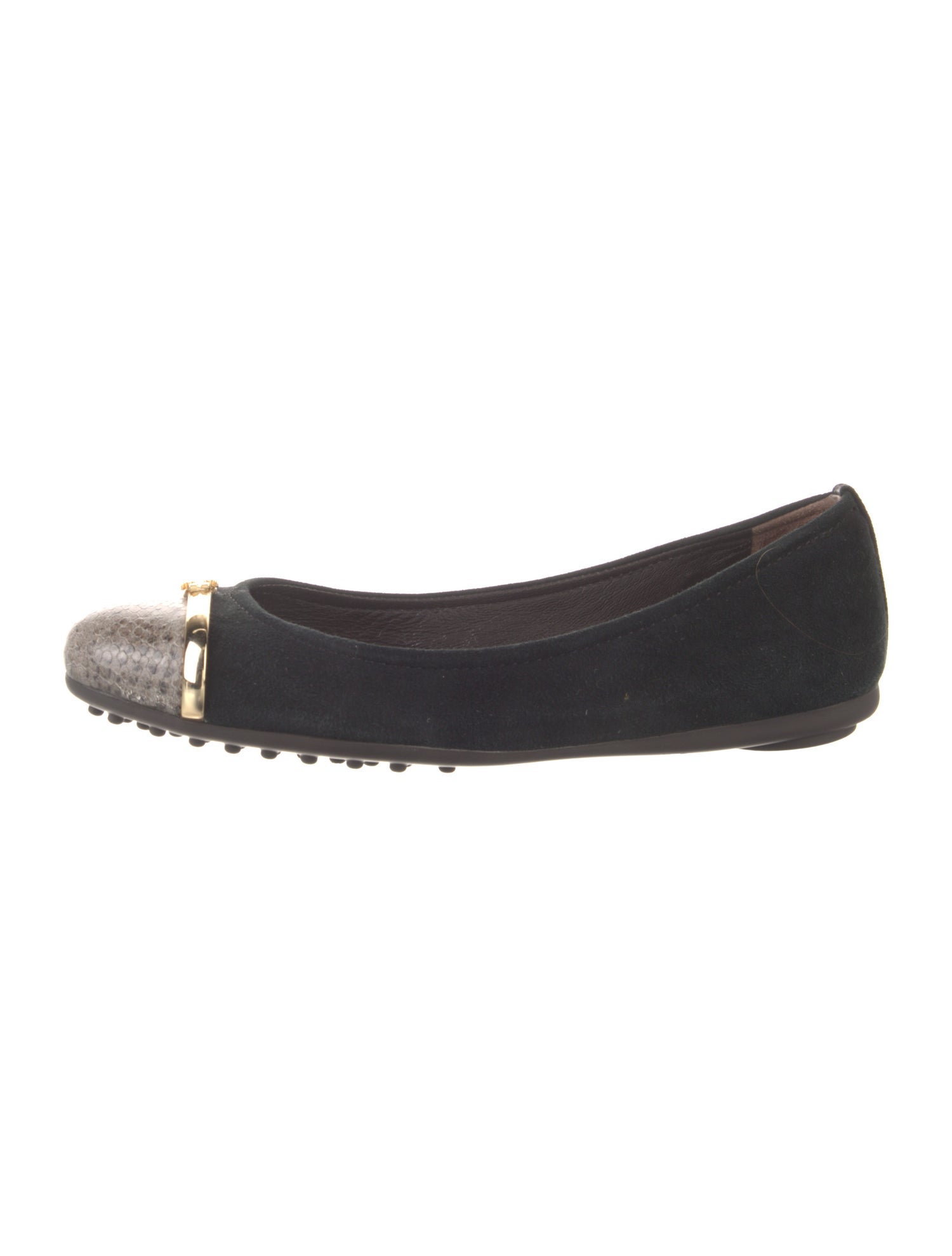 Tory Burch Suede Animal Print Flats