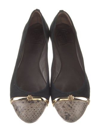 Tory Burch Suede Animal Print Flats