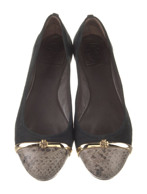 Tory Burch Suede Animal Print Flats