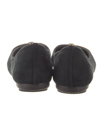 Tory Burch Suede Animal Print Flats