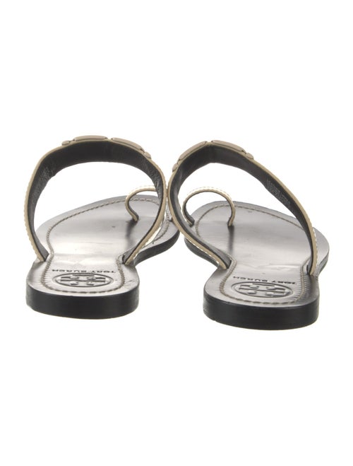 Tory Burch Signature Logo Patent Leather Slides