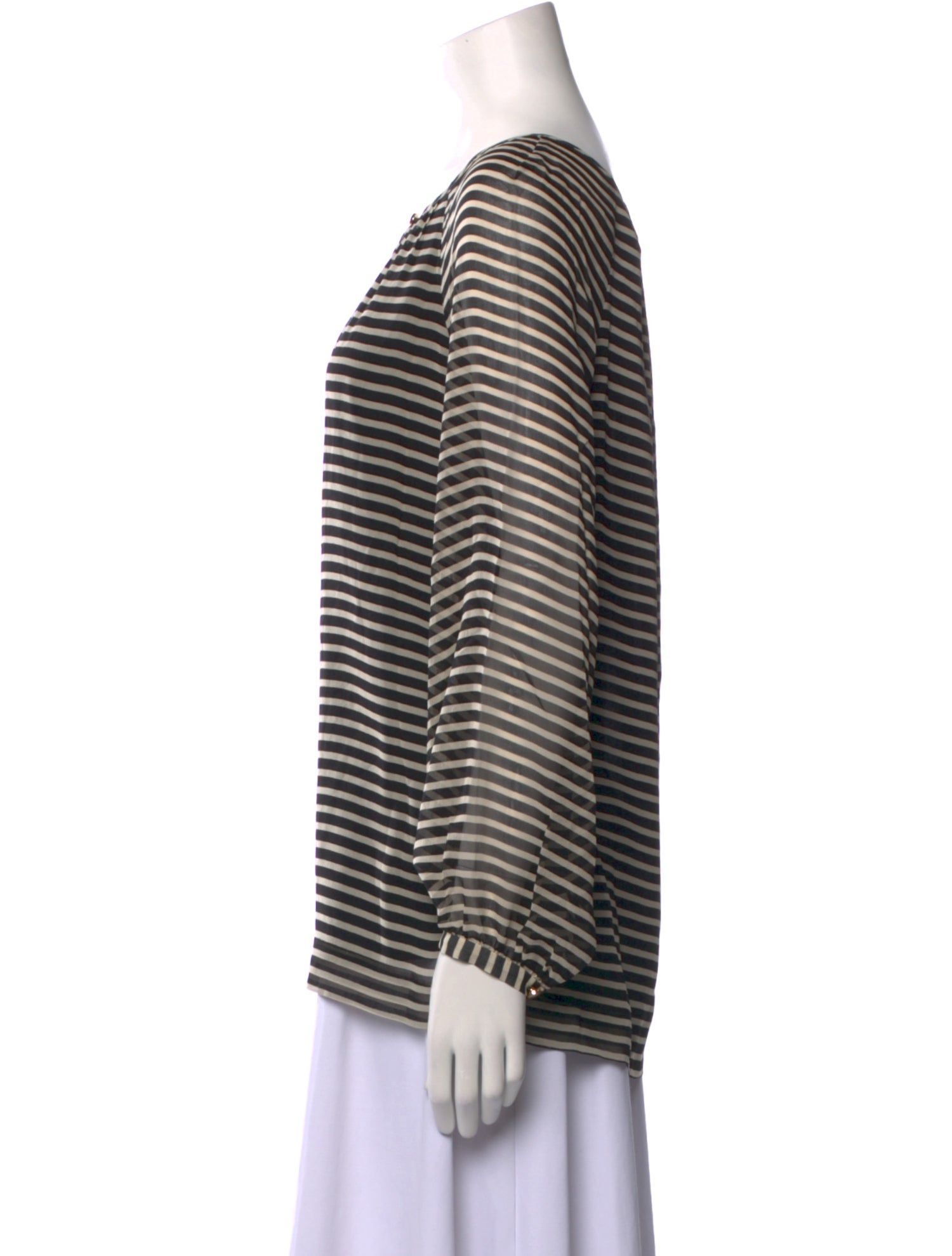 Tory Burch Silk Striped Top w/ Tags
