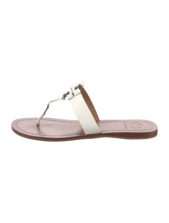 Tory Burch Signature Logo Leather Slides