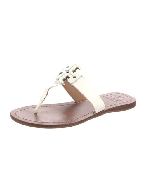 Tory Burch Signature Logo Leather Slides