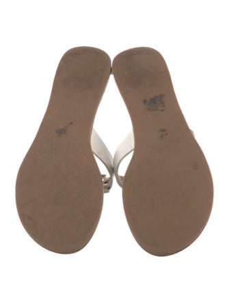 Tory Burch Signature Logo Leather Slides