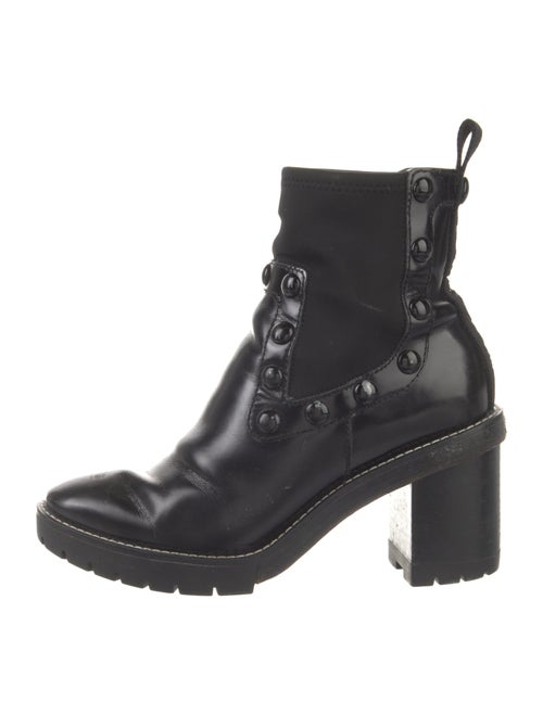 Tory Burch Leather Studded Accents Combat Boots