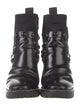 Tory Burch Leather Studded Accents Combat Boots