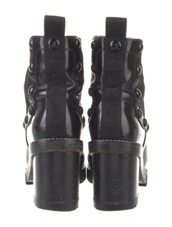 Tory Burch Leather Studded Accents Combat Boots