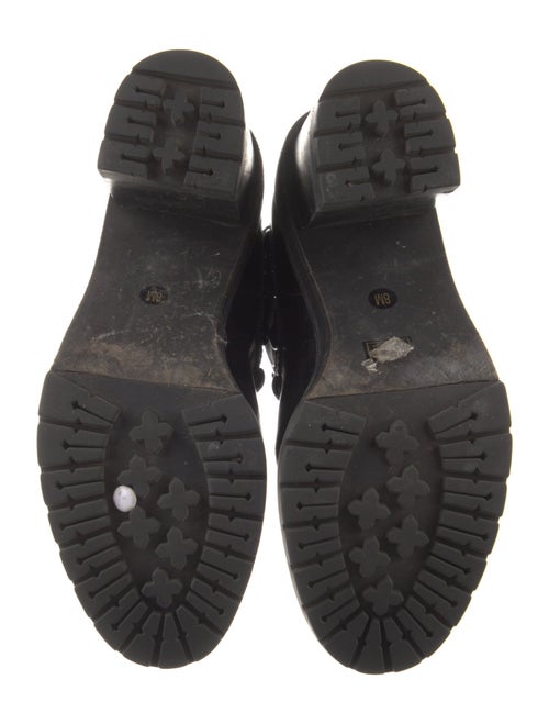 Tory Burch Leather Studded Accents Combat Boots