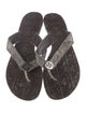 Tory Burch Snakeskin Animal Print Flip Flops