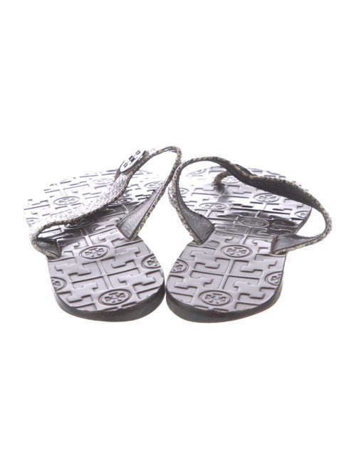 Tory Burch Snakeskin Animal Print Flip Flops