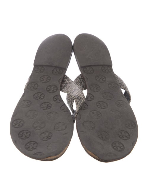 Tory Burch Snakeskin Animal Print Flip Flops