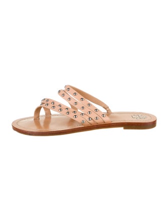 Tory Burch Leather Studded Accents Slides